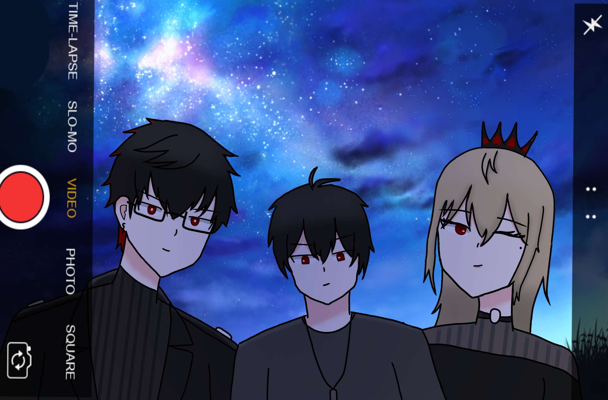 Take a group photo with the stars